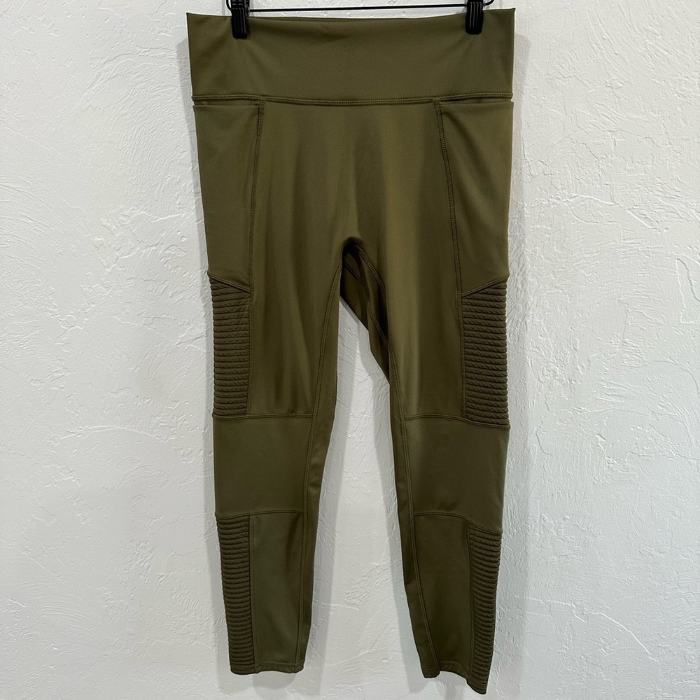 Fabletics olive green pants XL